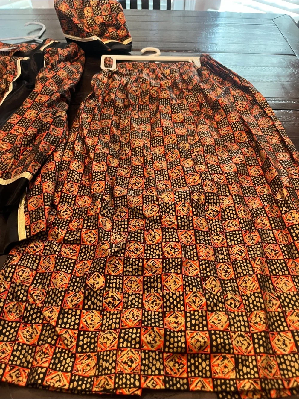 FAD AFRICAn Womens inspired jacket and matching Kufi  Hat  and Skirt z